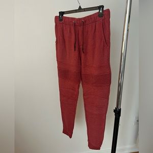 Zara Man red jogger pants